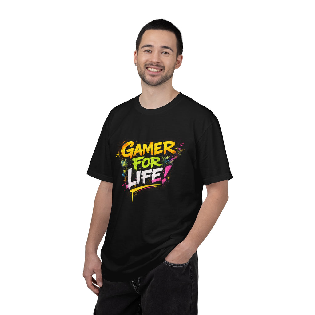 Gamer For Life T-Shirt — Bold Neon Gaming Tee