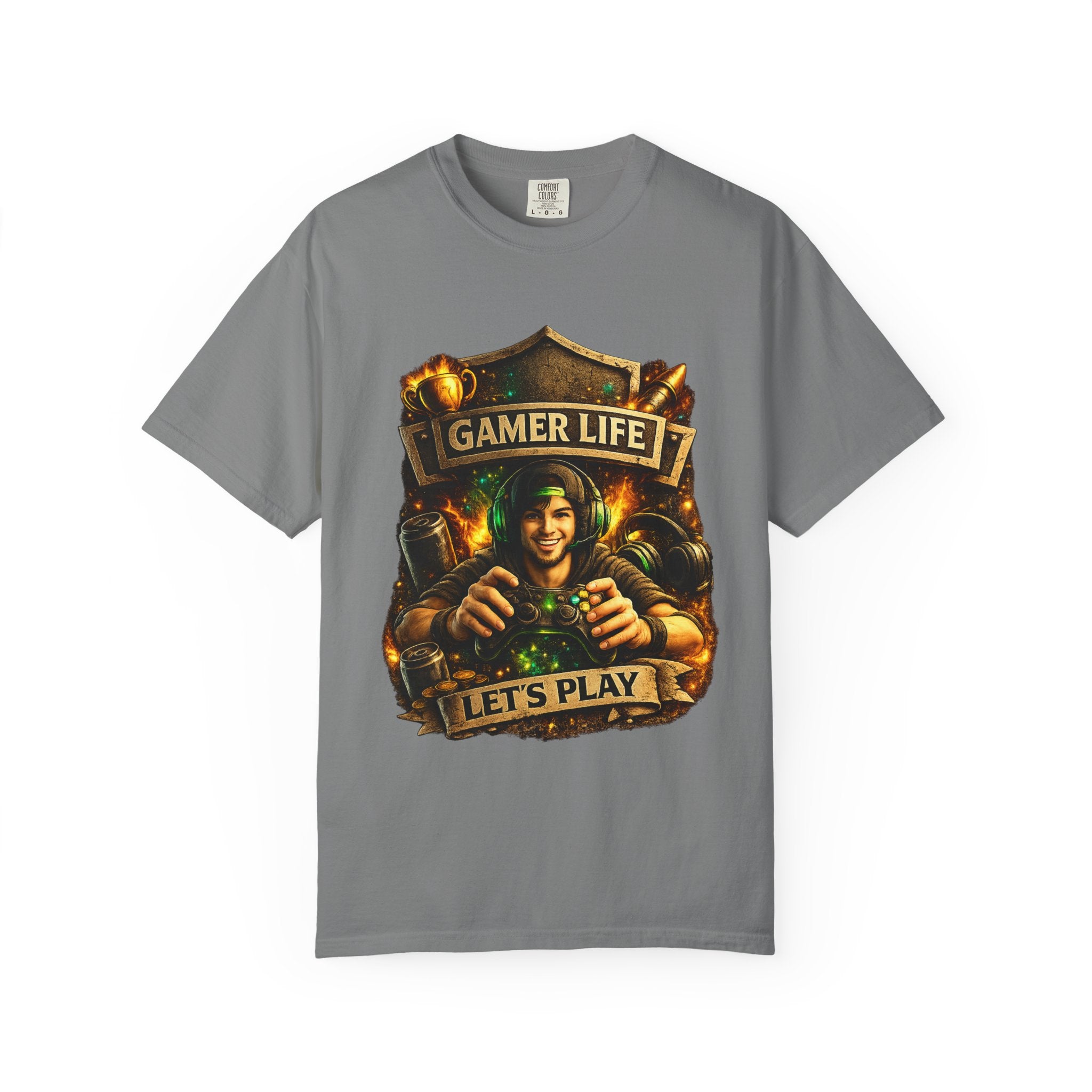 Gamer Life "Let's Play" T-Shirt - Retro Video Game Graphic Tee