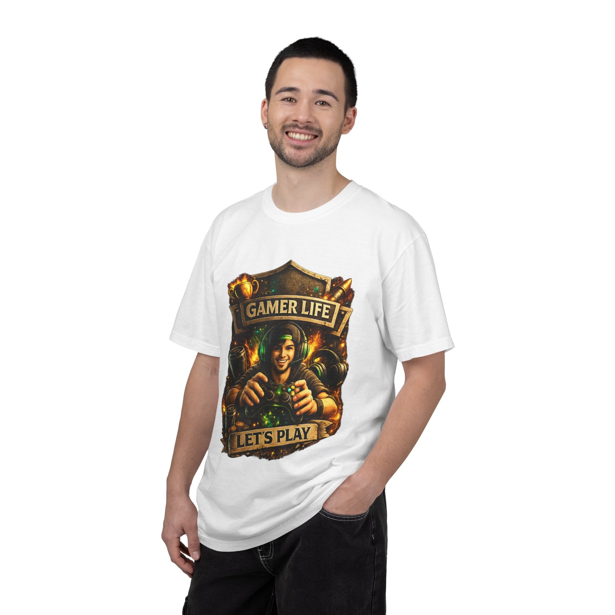 Gamer Life "Let's Play" T-Shirt - Retro Video Game Graphic Tee