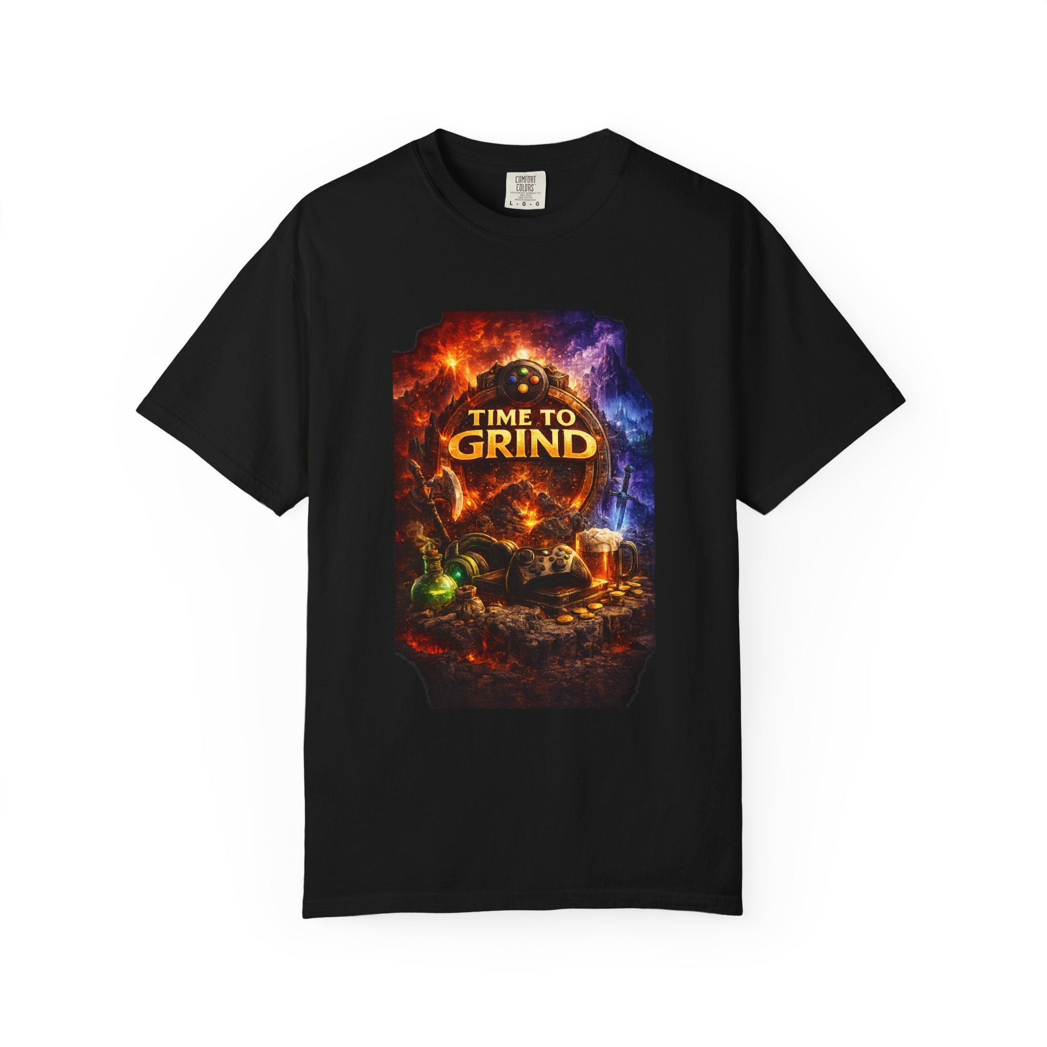 Time to Grind T-Shirt — Fantasy RPG Gaming Tee