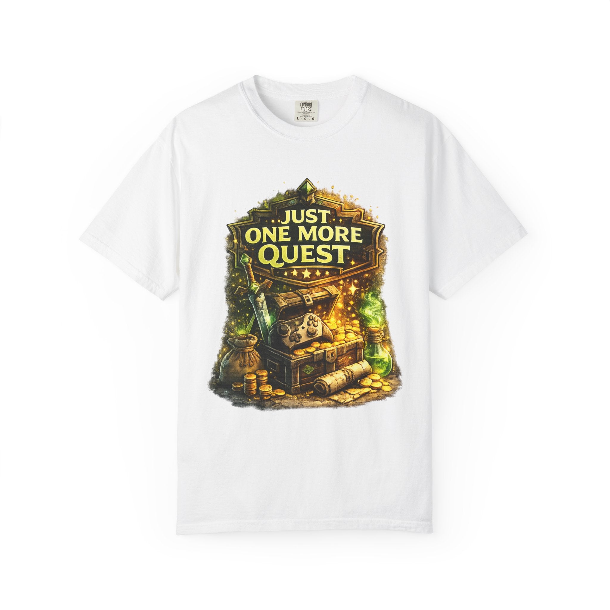 Just One More Quest T-Shirt — RPG Gamer Graphic Tee