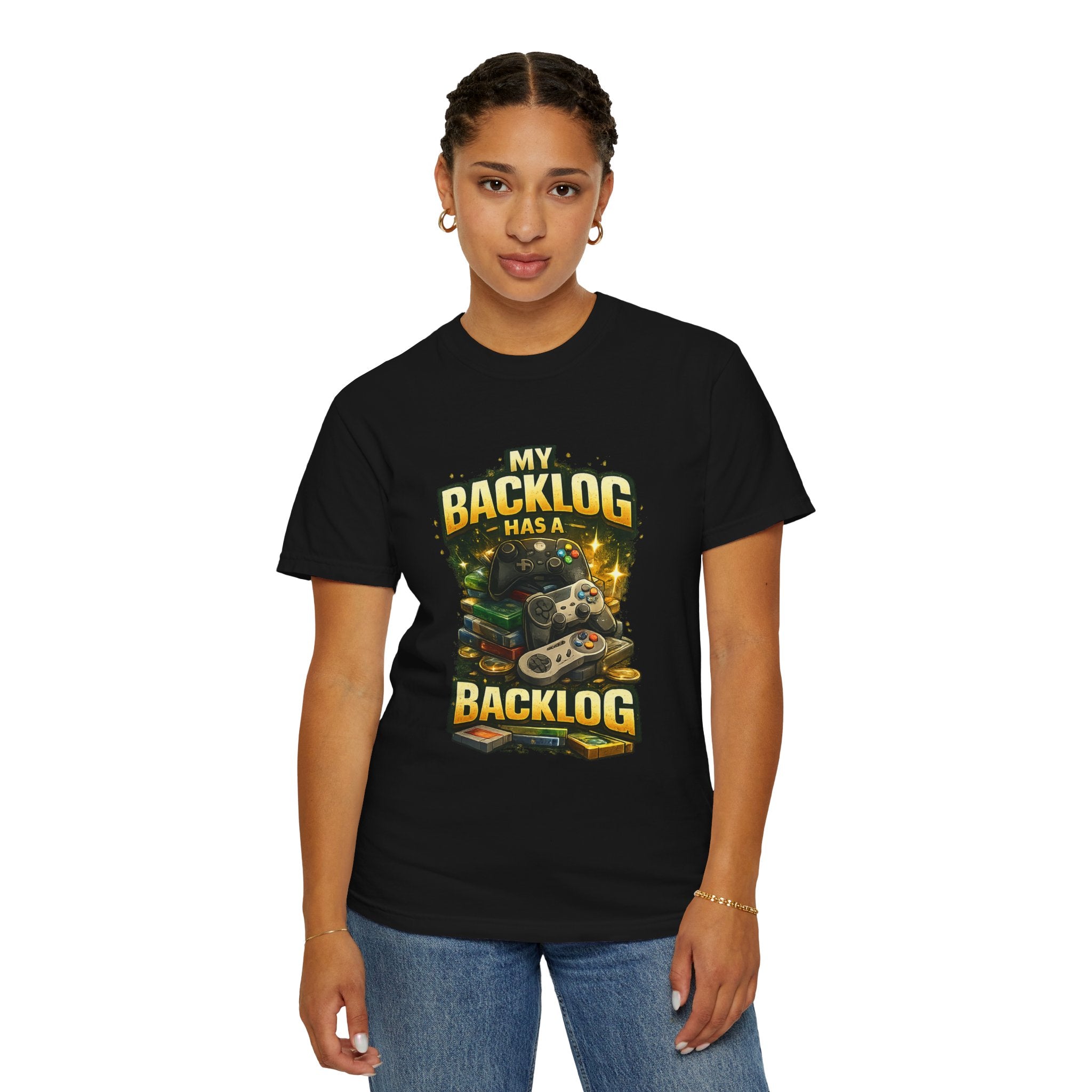 T-Shirt — “My Backlog Has a Backlog” Gamer Graphic Tee