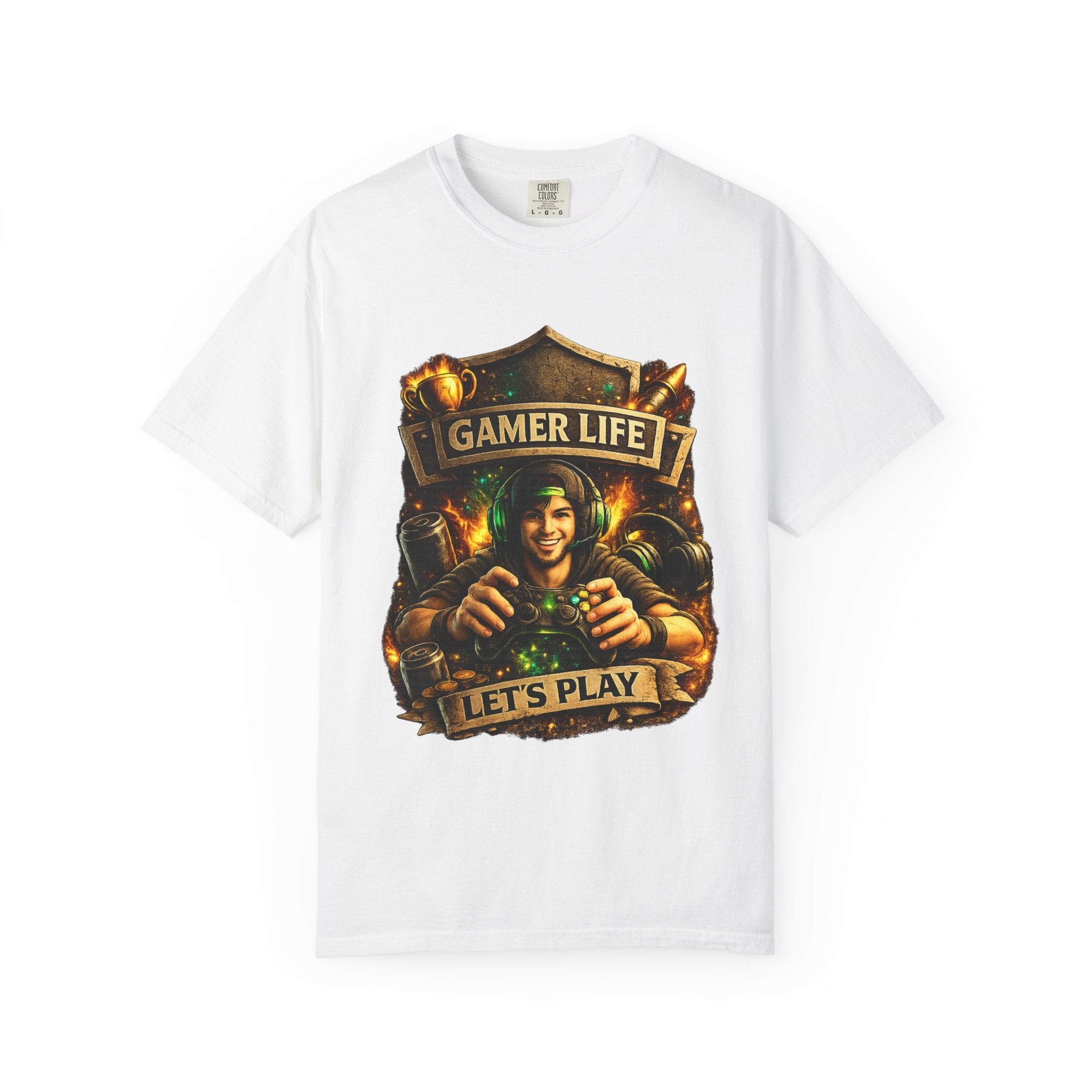 Gamer Life "Let's Play" T-Shirt - Retro Video Game Graphic Tee