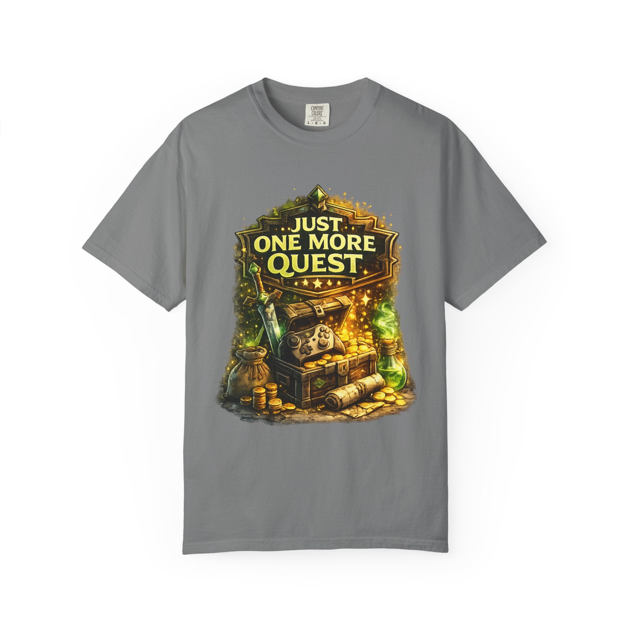 Just One More Quest T-Shirt — RPG Gamer Graphic Tee