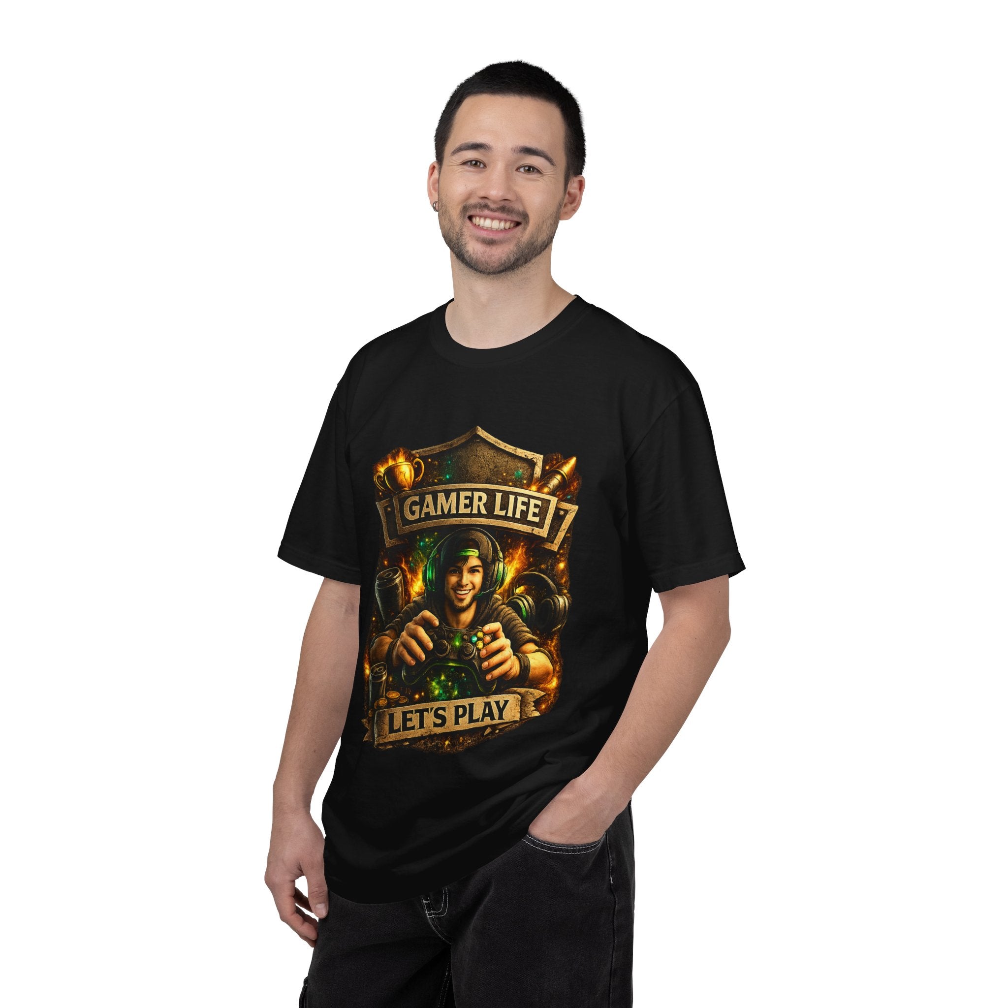 Gamer Life "Let's Play" T-Shirt - Retro Video Game Graphic Tee