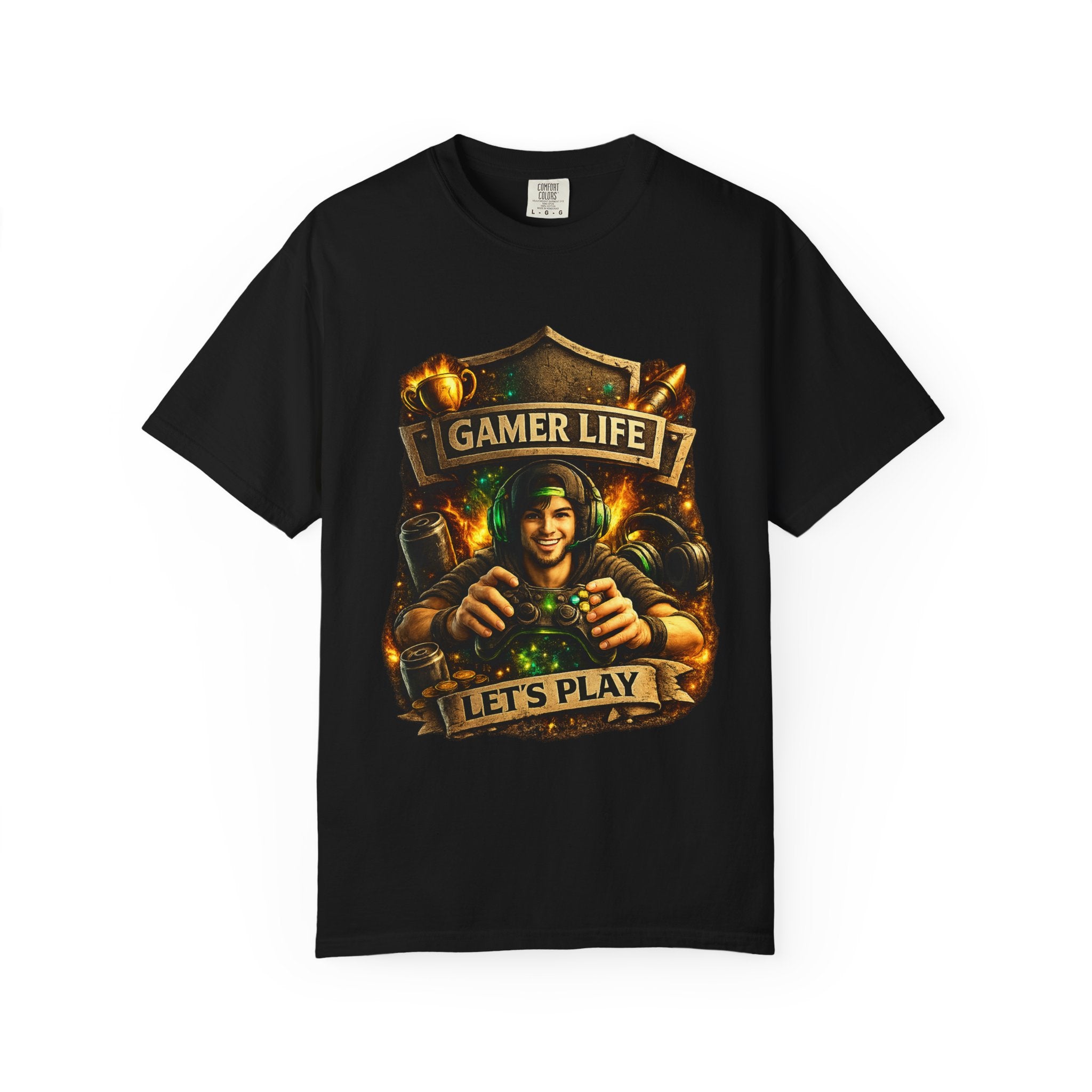 Gamer Life "Let's Play" T-Shirt - Retro Video Game Graphic Tee