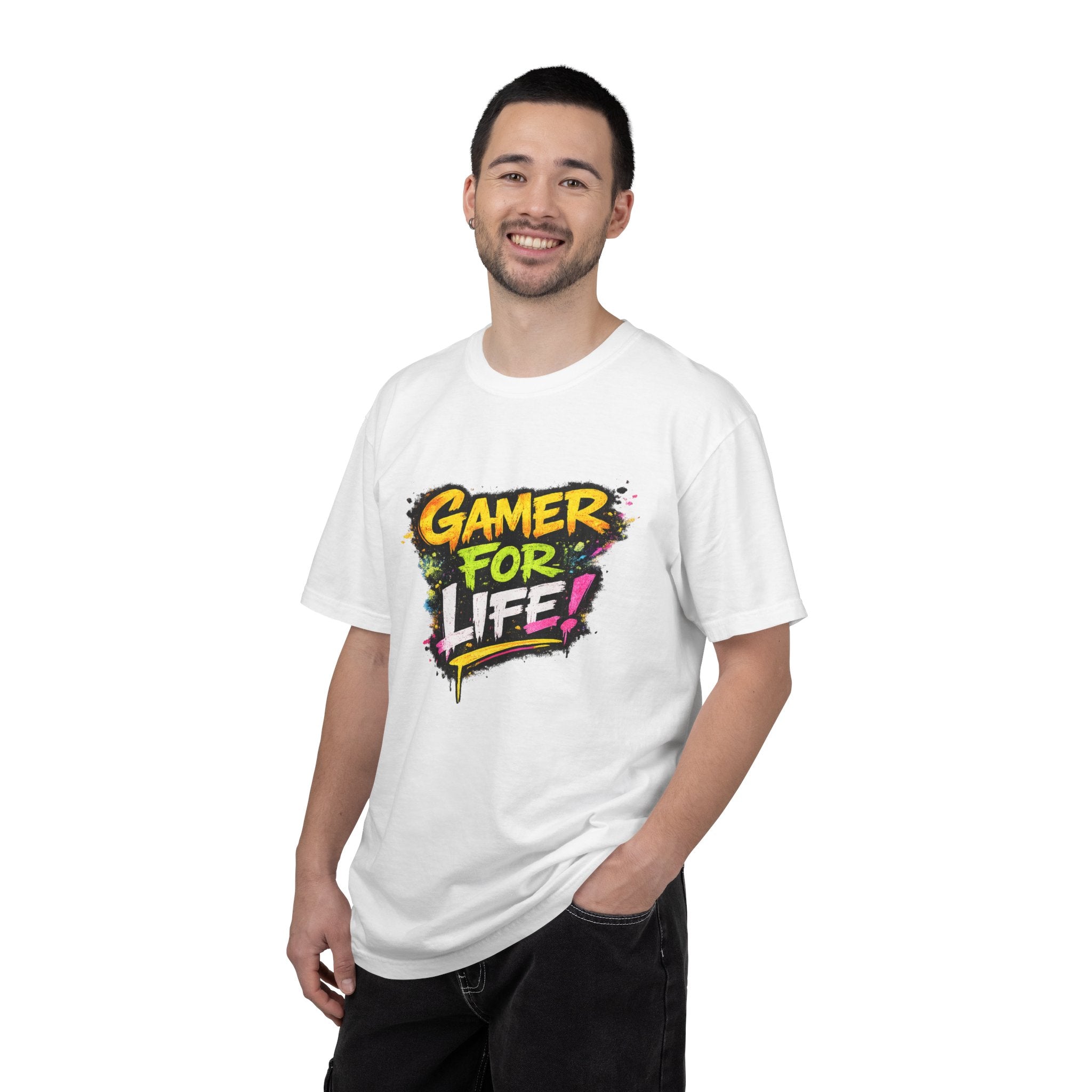 Gamer For Life T-Shirt — Bold Neon Gaming Tee