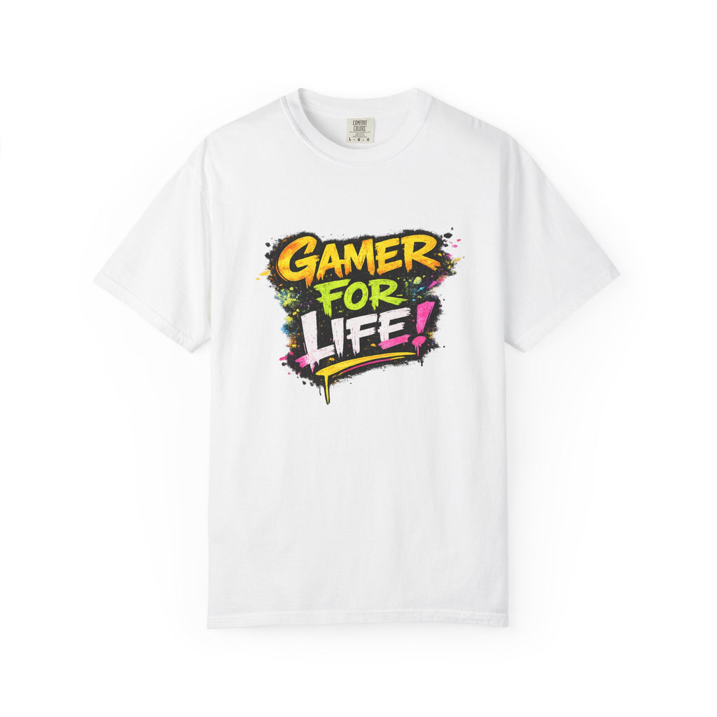 Gamer For Life T-Shirt — Bold Neon Gaming Tee