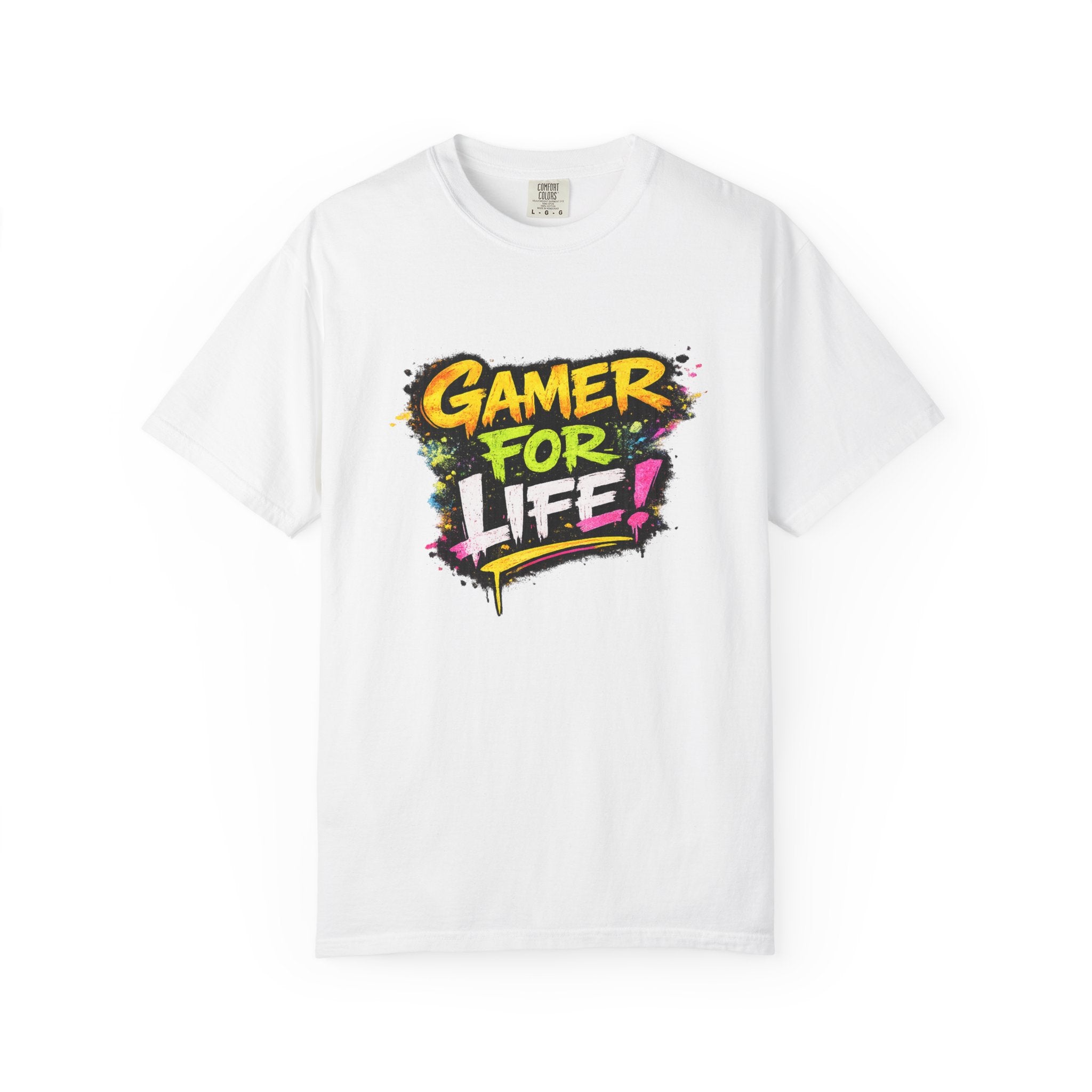 Gamer For Life T-Shirt — Bold Neon Gaming Tee