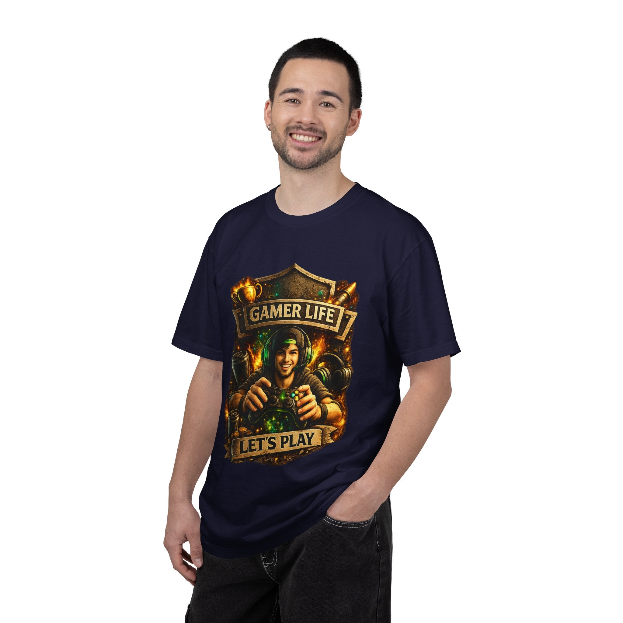 Gamer Life "Let's Play" T-Shirt - Retro Video Game Graphic Tee