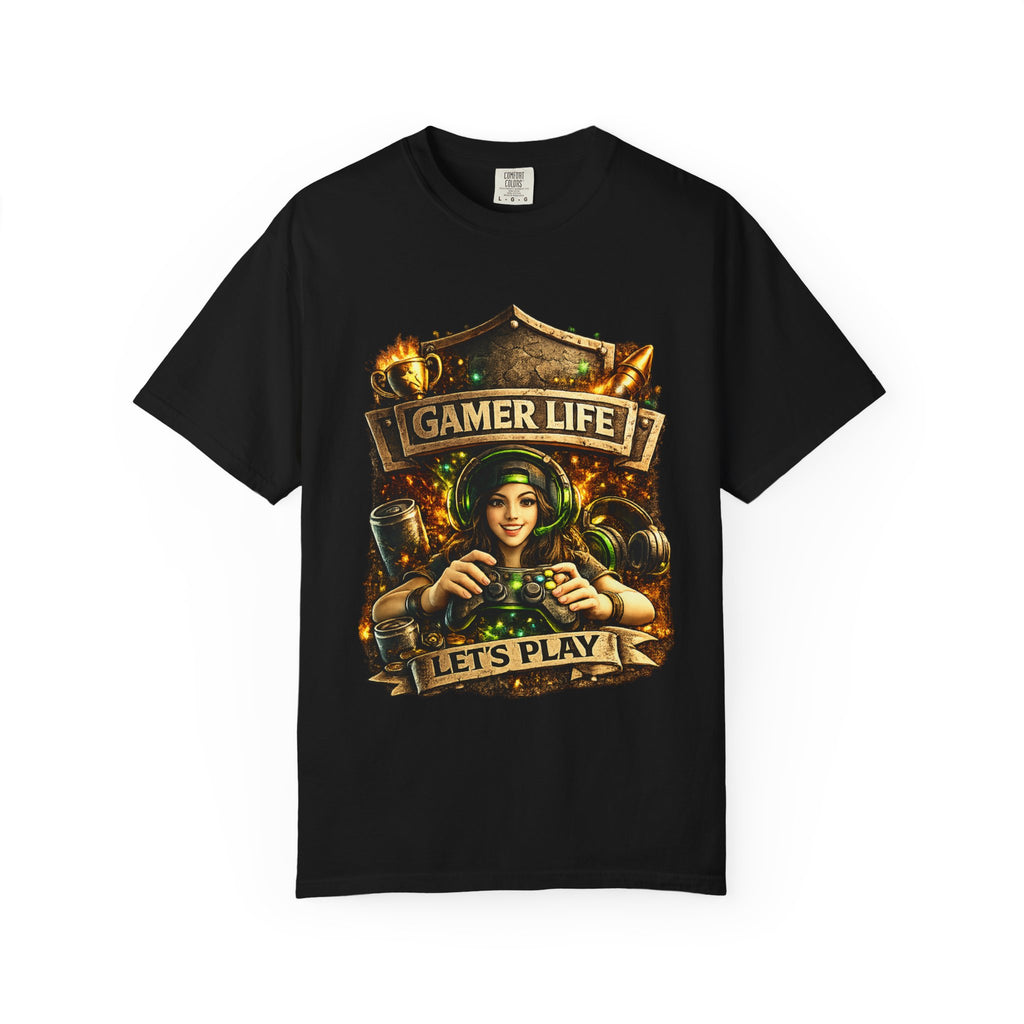 Gamer Life T-Shirt — "Let's Play" Retro Gaming Graphic Tee