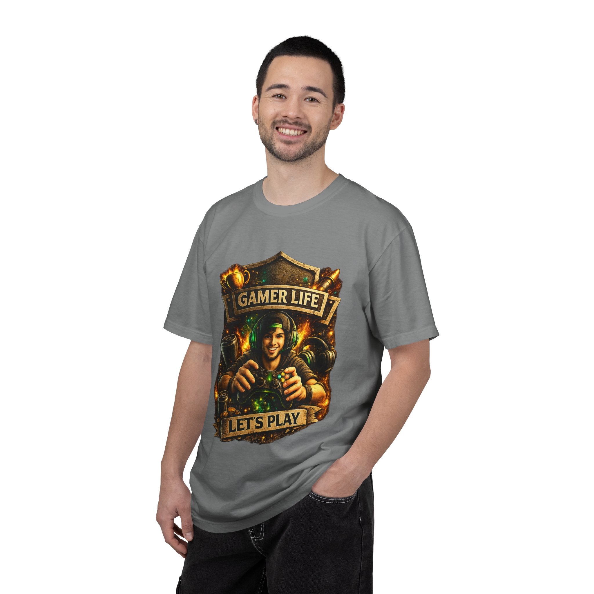 Gamer Life "Let's Play" T-Shirt - Retro Video Game Graphic Tee
