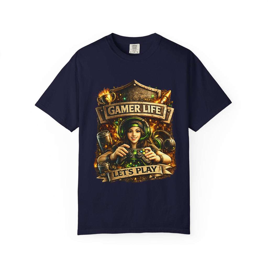 Gamer Life T-Shirt — "Let's Play" Retro Gaming Graphic Tee