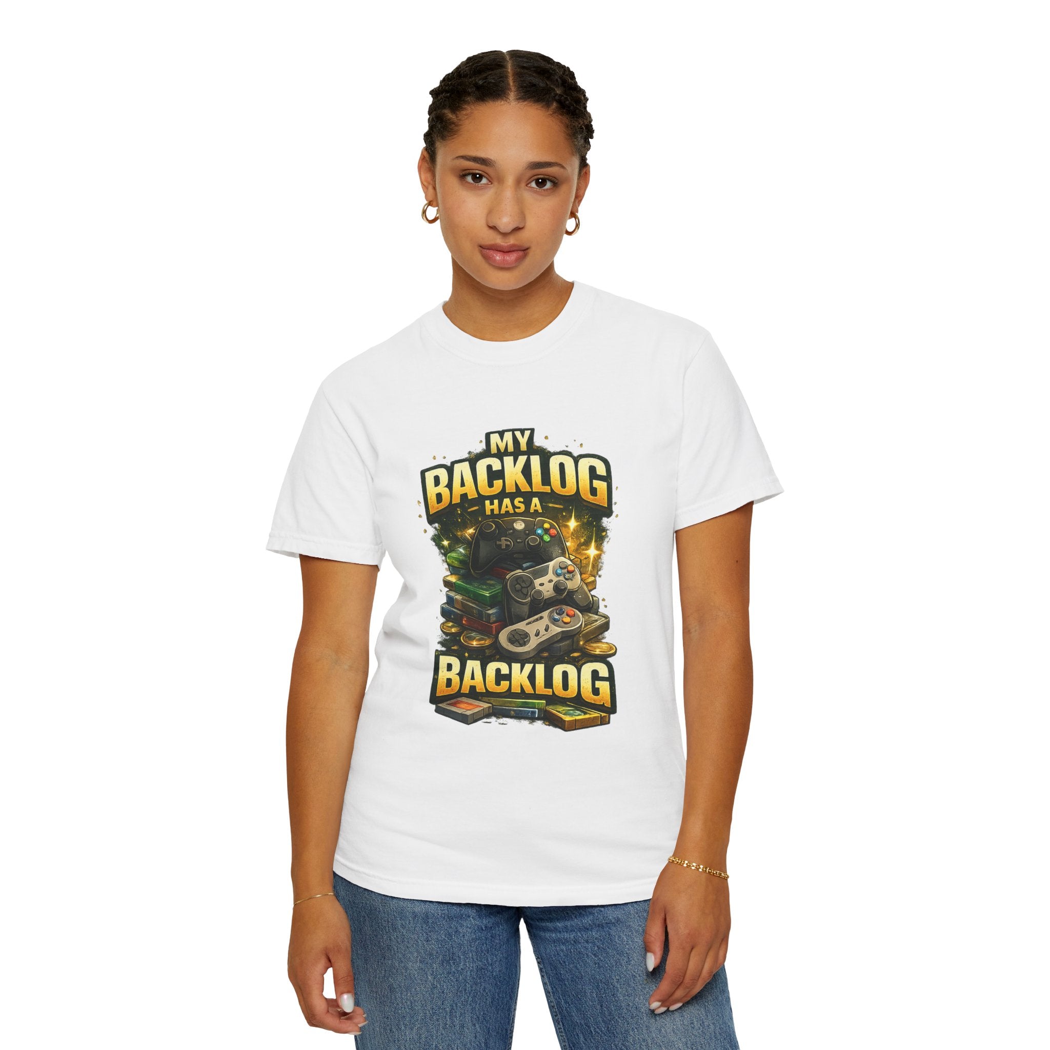 T-Shirt — “My Backlog Has a Backlog” Gamer Graphic Tee