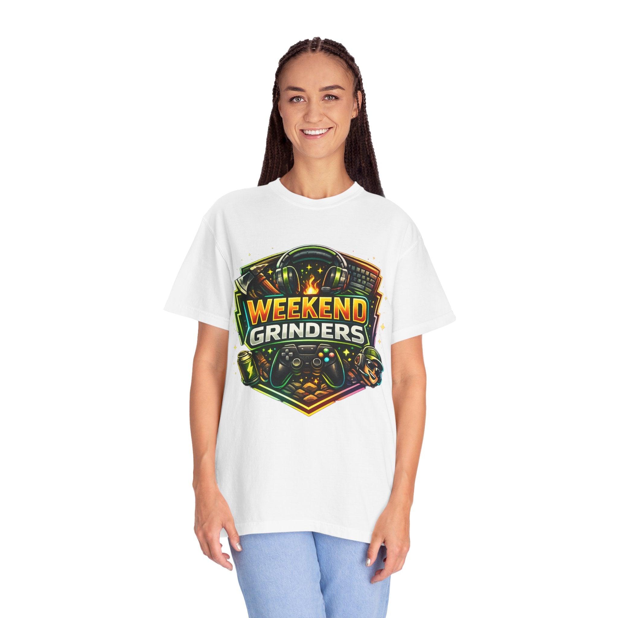Weekend Grinders T-Shirt — Retro Gaming Controller Gamer Tee