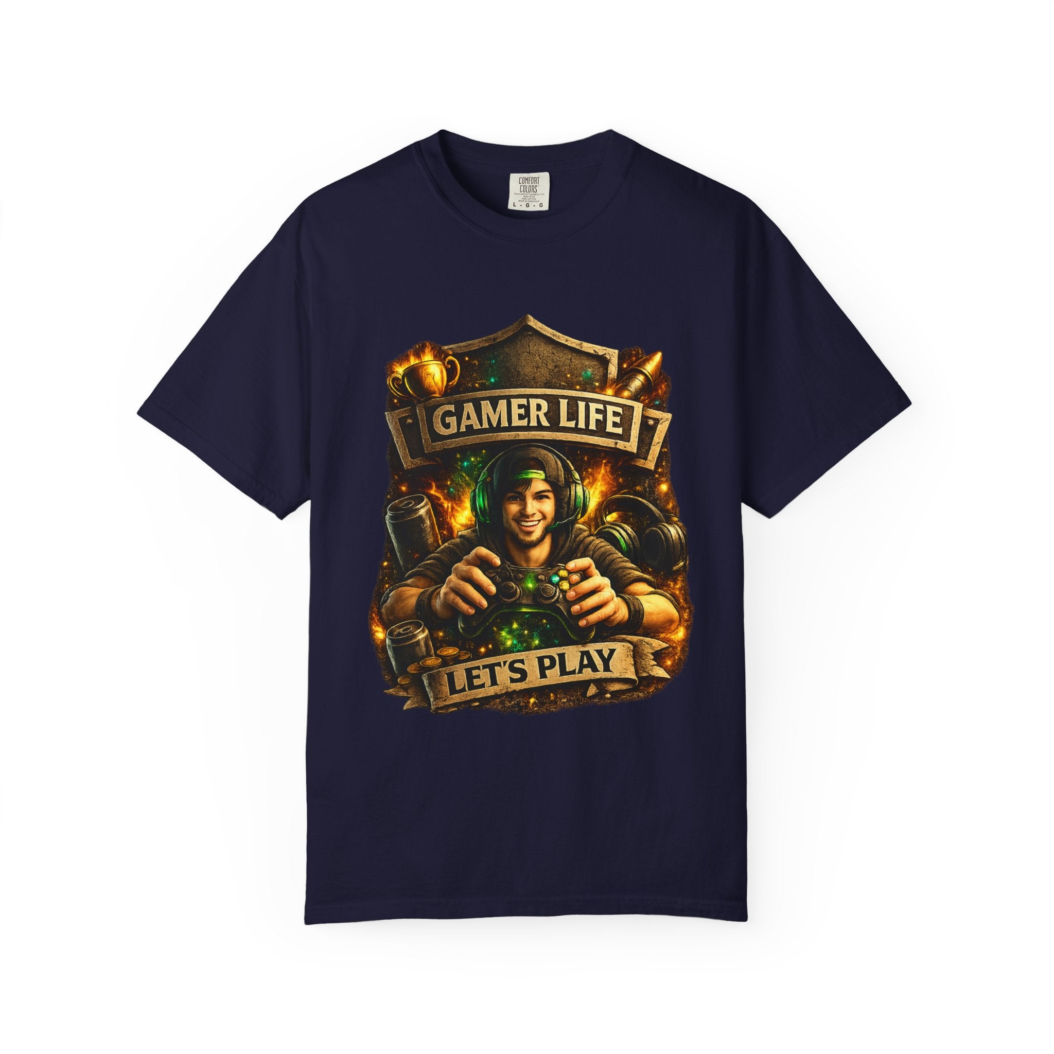 Gamer Life "Let's Play" T-Shirt - Retro Video Game Graphic Tee