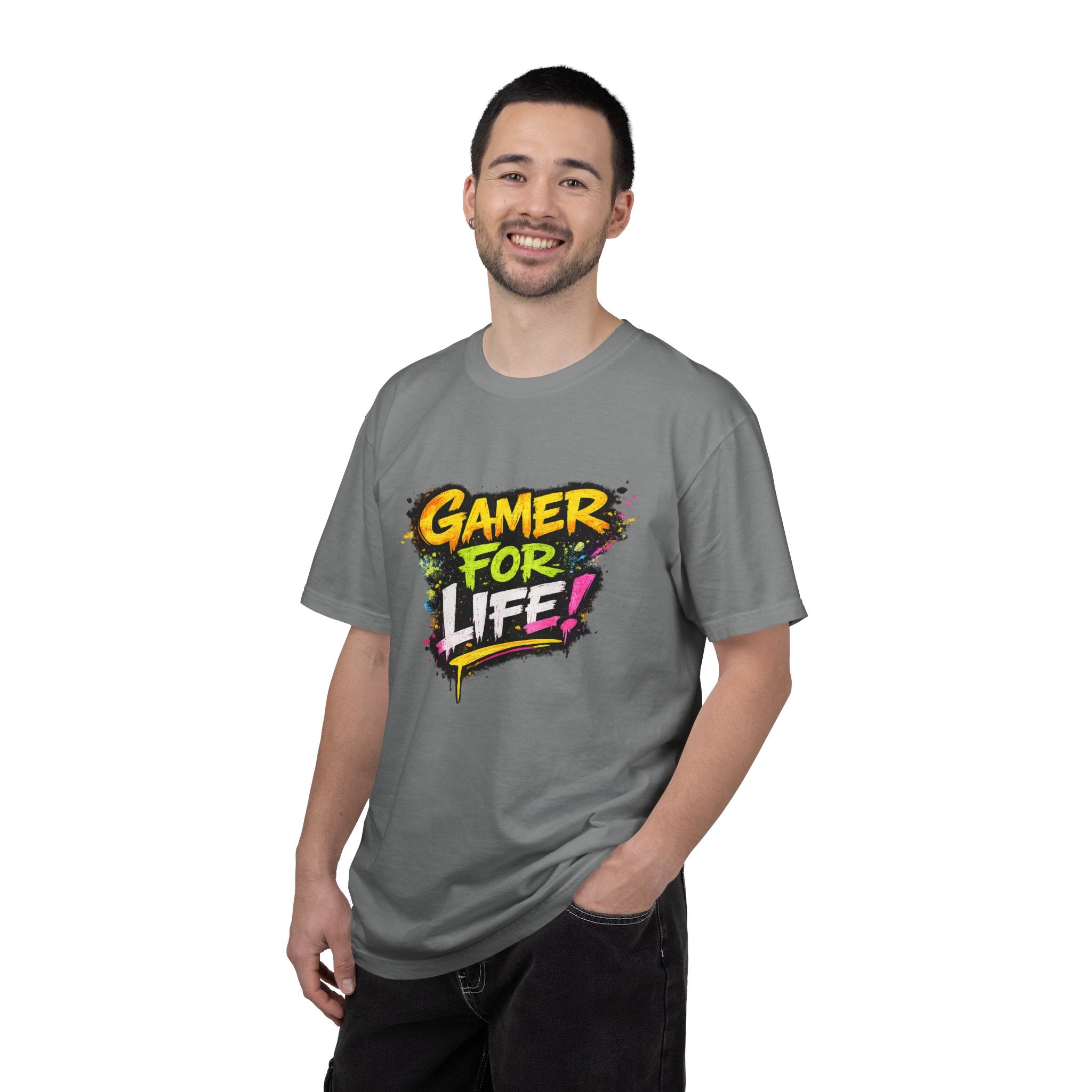 Gamer For Life T-Shirt — Bold Neon Gaming Tee