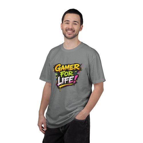 Gamer For Life T-Shirt — Bold Neon Gaming Tee