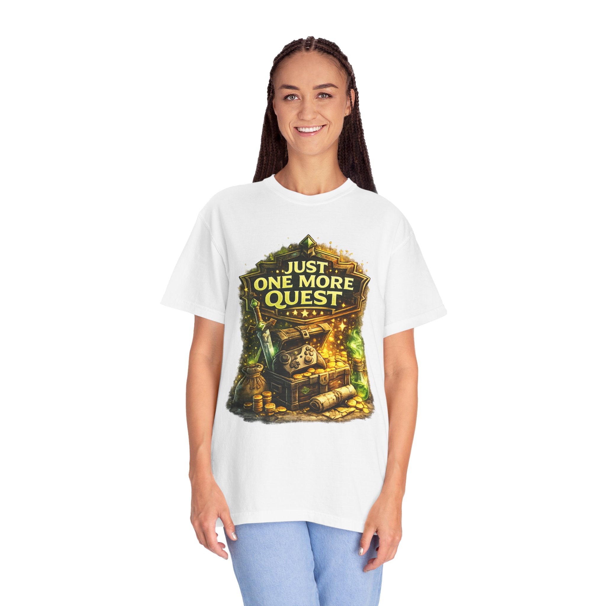 Just One More Quest T-Shirt — RPG Gamer Graphic Tee