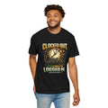 Clocked Out, Logged In T-Shirt – Gamer Controller & Clock Graphic Tee
