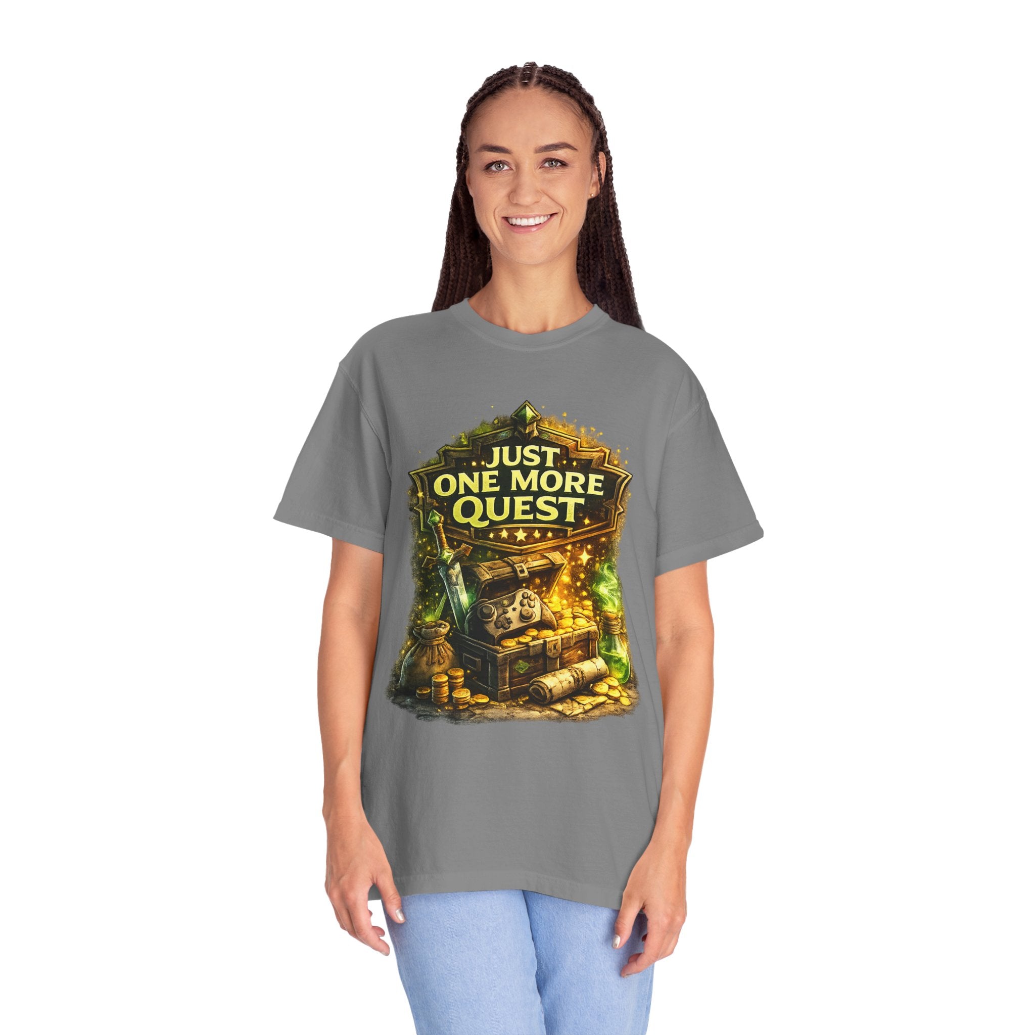 Just One More Quest T-Shirt — RPG Gamer Graphic Tee