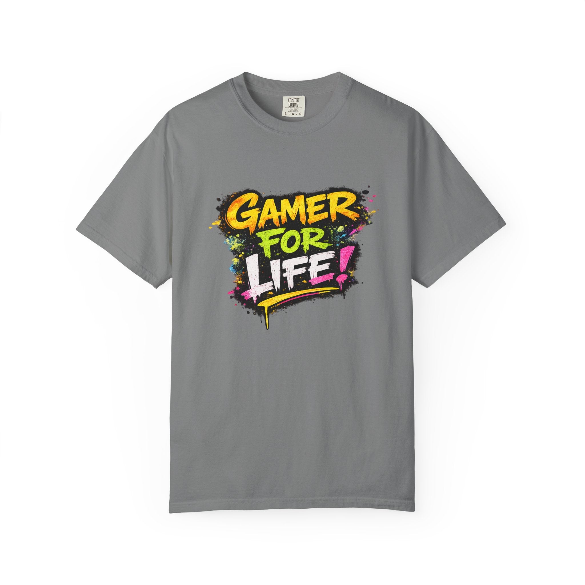 Gamer For Life T-Shirt — Bold Neon Gaming Tee